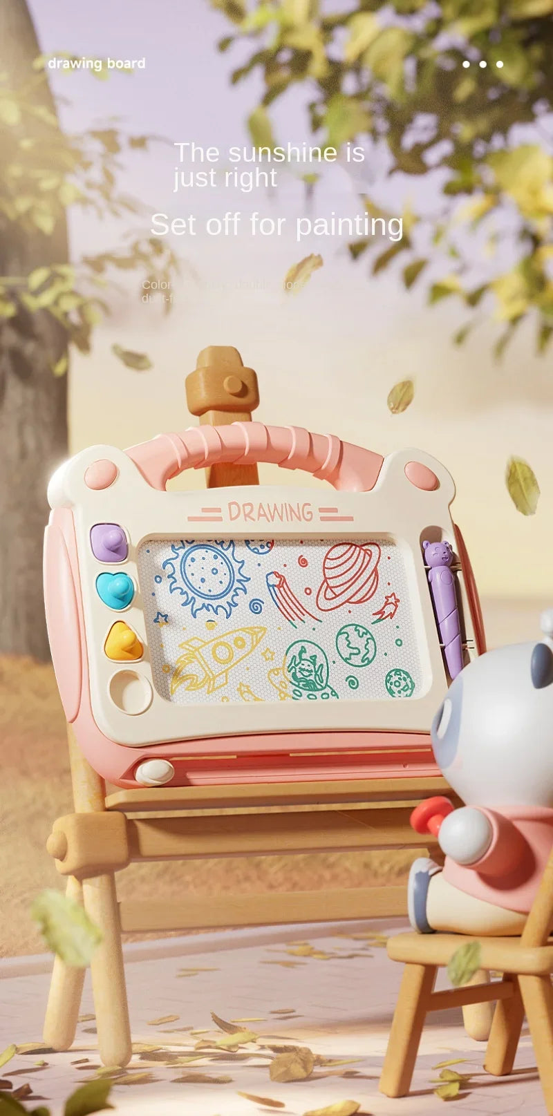 Children Cartoon Drawing Board Baby Puzzle Magnetic Writing Board Toy Graffiti Magnetic Drawing Board Montessori Toy for Kids - Smarsty