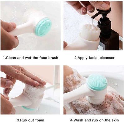 3D Double Sided Silicone Facial Cleansing Brush - Smarsty