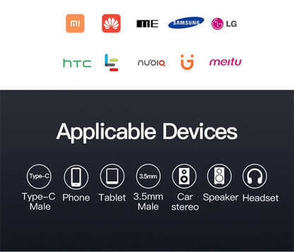 USB C to 3.5mm AUX Audio Adapter for Clear Sound - Smarsty