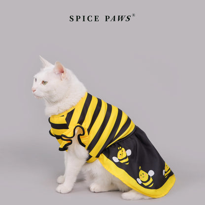 Cute Bee Dog Dress for Halloween and Parties - Smarsty