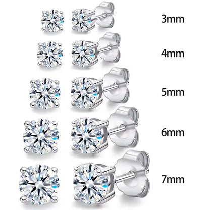GRA Certified Moissanite Stud Earrings Bridal Sparkle - Smarsty