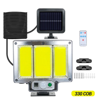 Solar Powered LED Wall Lights with Human Body Sensor - Smarsty