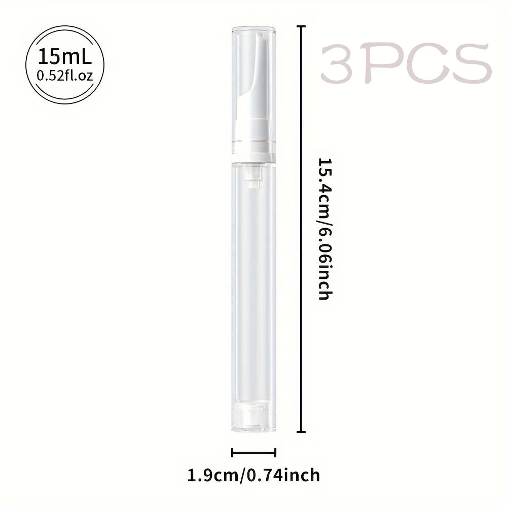 Clear Airless Foundation Dispenser Travel Bottles Set - Smarsty
