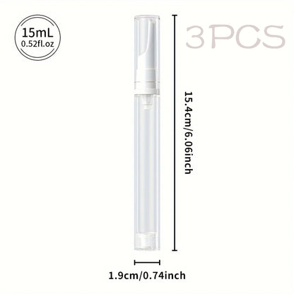 Clear Airless Foundation Dispenser Travel Bottles Set - Smarsty