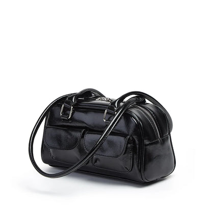 PU Leather Bowling Bag For Women With Multi Pocket Storage - Smarsty