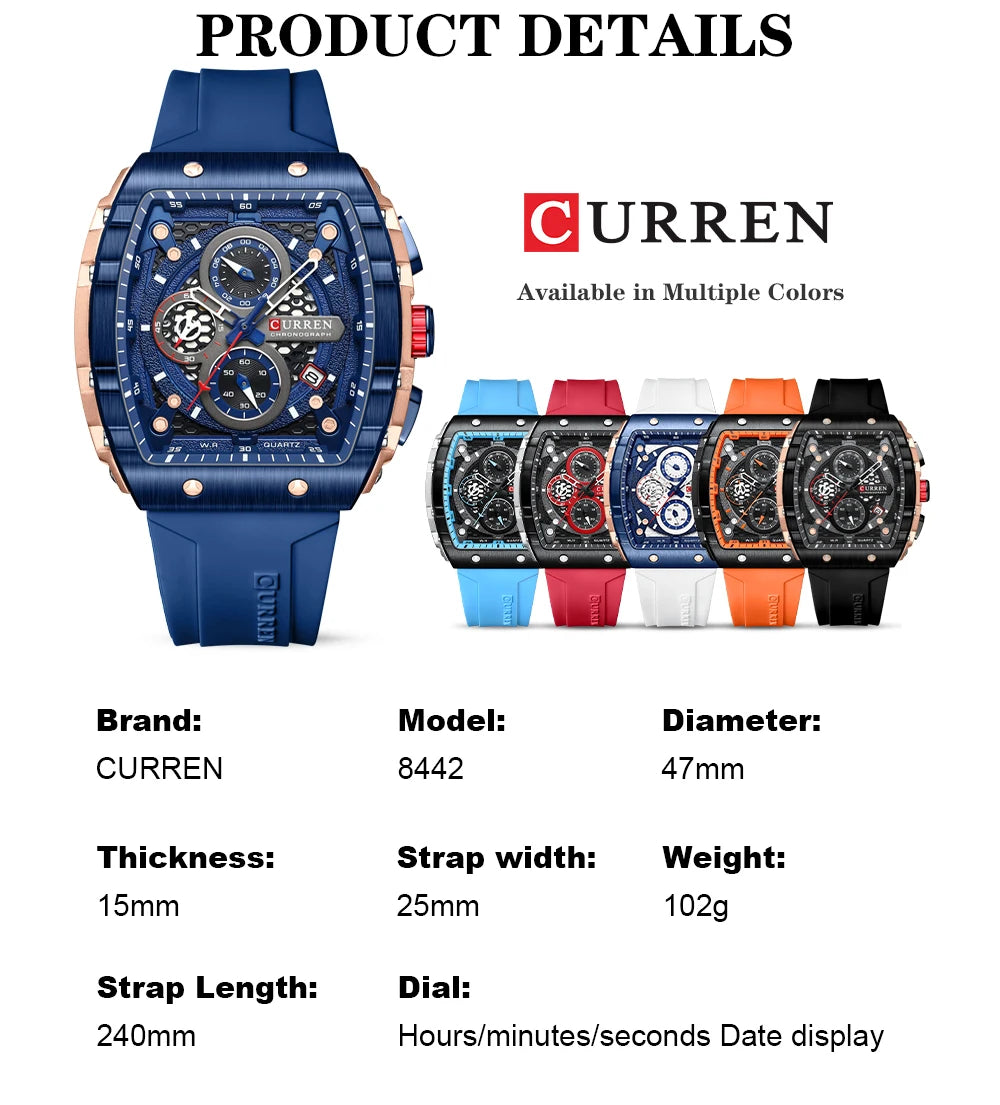 Curren Sports Large Dial Casual Quartz Watch - Smarsty