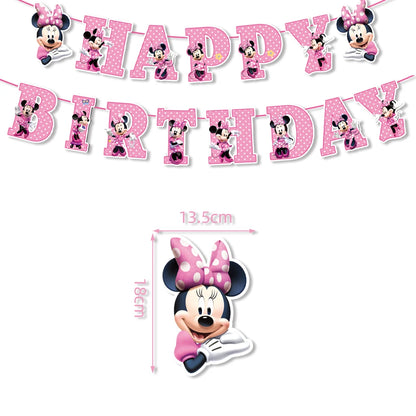 Minnie Mouse Birthday Party Disposable Tableware Set - Smarsty