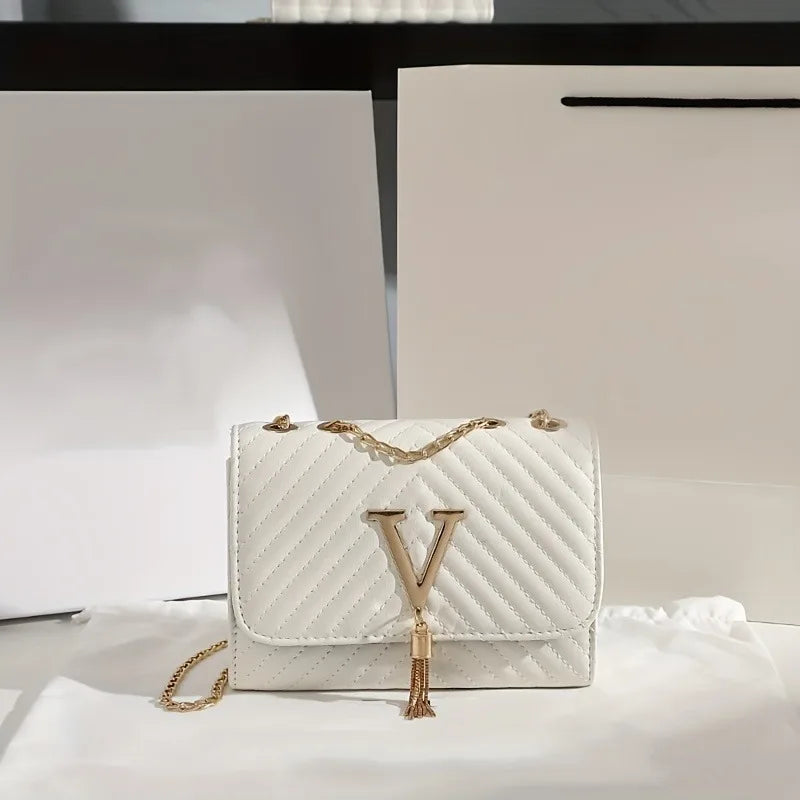 Embroidered Crossbody Bag With Sequins And Tassel Party - Smarsty