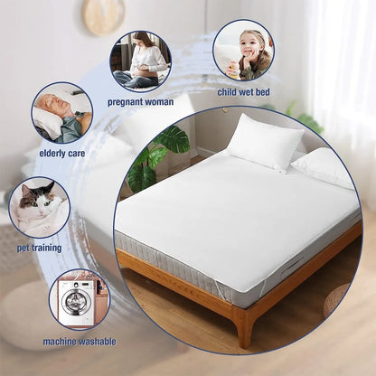Waterproof Cotton Terry Mattress Cover Sheet Protector - Smarsty