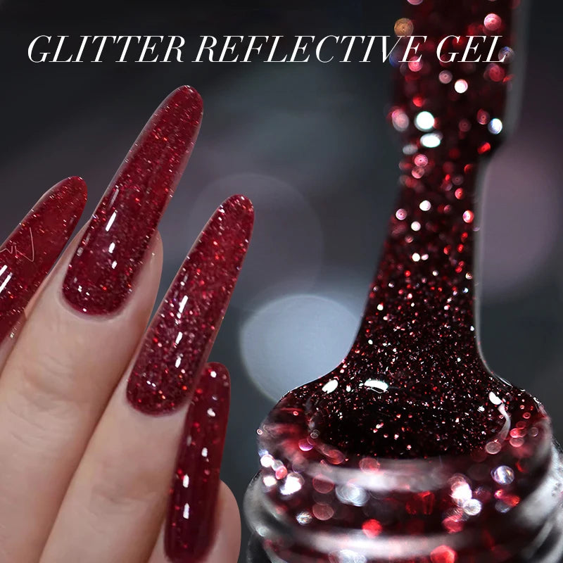 UR Sugar 15ml Silver Reflective Gel Polish for Sparkling Nails - Smarsty