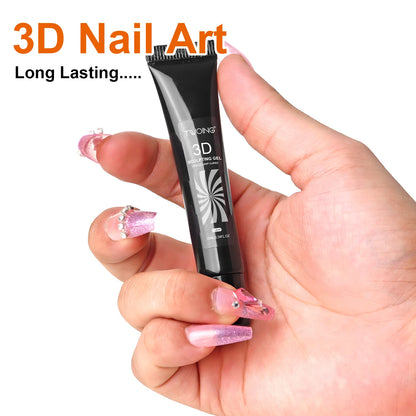 3D Nail Art Gel 10ml for Intricate DIY Designs - Smarsty