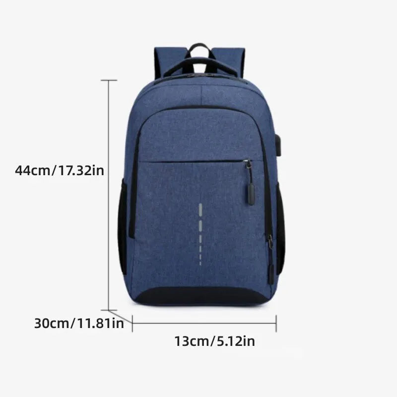 Mens BackPack LargeCapacity Simple Fashion Travel Female Student ComputerBag - Smarsty