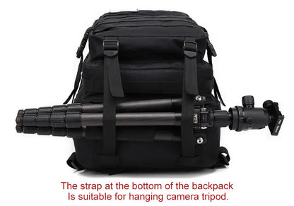 50L Tactical Backpack Men's Travel Large Capacity Rucksacks Men Waterproof Outdoor Sports Multi-functional Bags - Smarsty