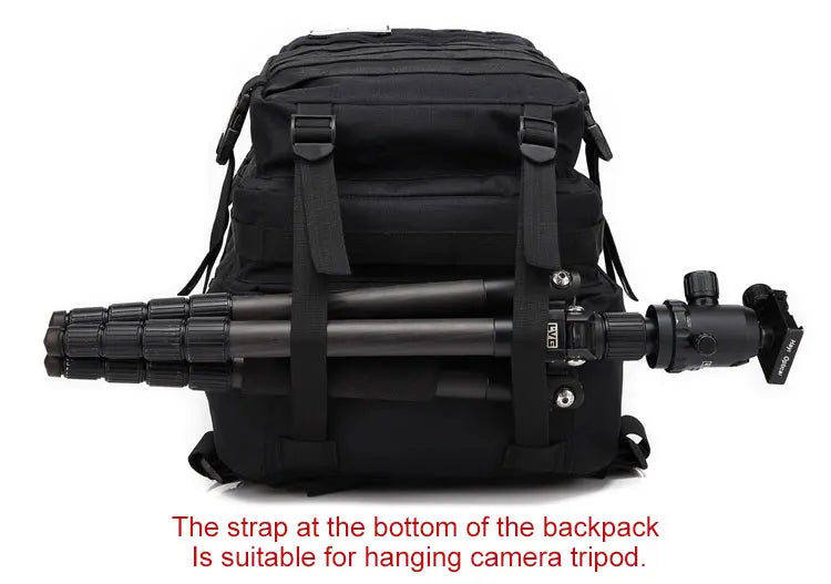 50L Tactical Backpack Men's Travel Large Capacity Rucksacks Men Waterproof Outdoor Sports Multi-functional Bags - Smarsty