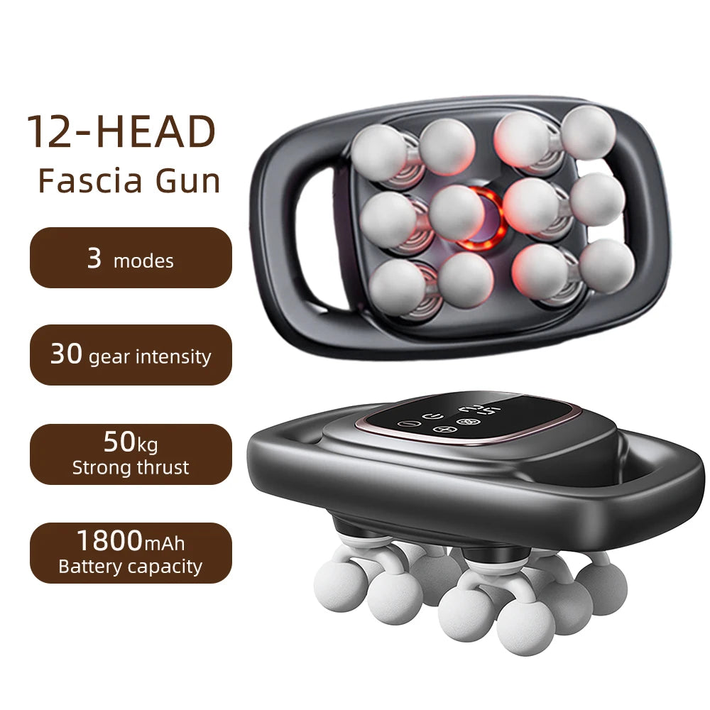 16-Head Fascia Gun High-Frequency Vibration Body Massage Gun Back and Waist Massager Neck Shoulder Massager Muscle masajeador - Smarsty