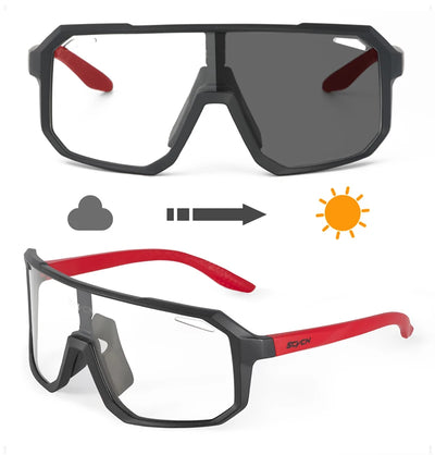 SCVCN Photochromic Cycling Sunglasses MTB Glasses Road Bike Cycling UV400 Goggles Men Women Outdoor Bicycle Sports Eyewear New by Smarsty