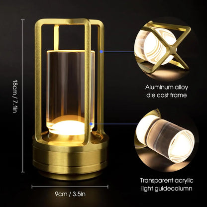 Wireless LED Touch Sensor Table Lamp for Bedroom Decor - Smarsty