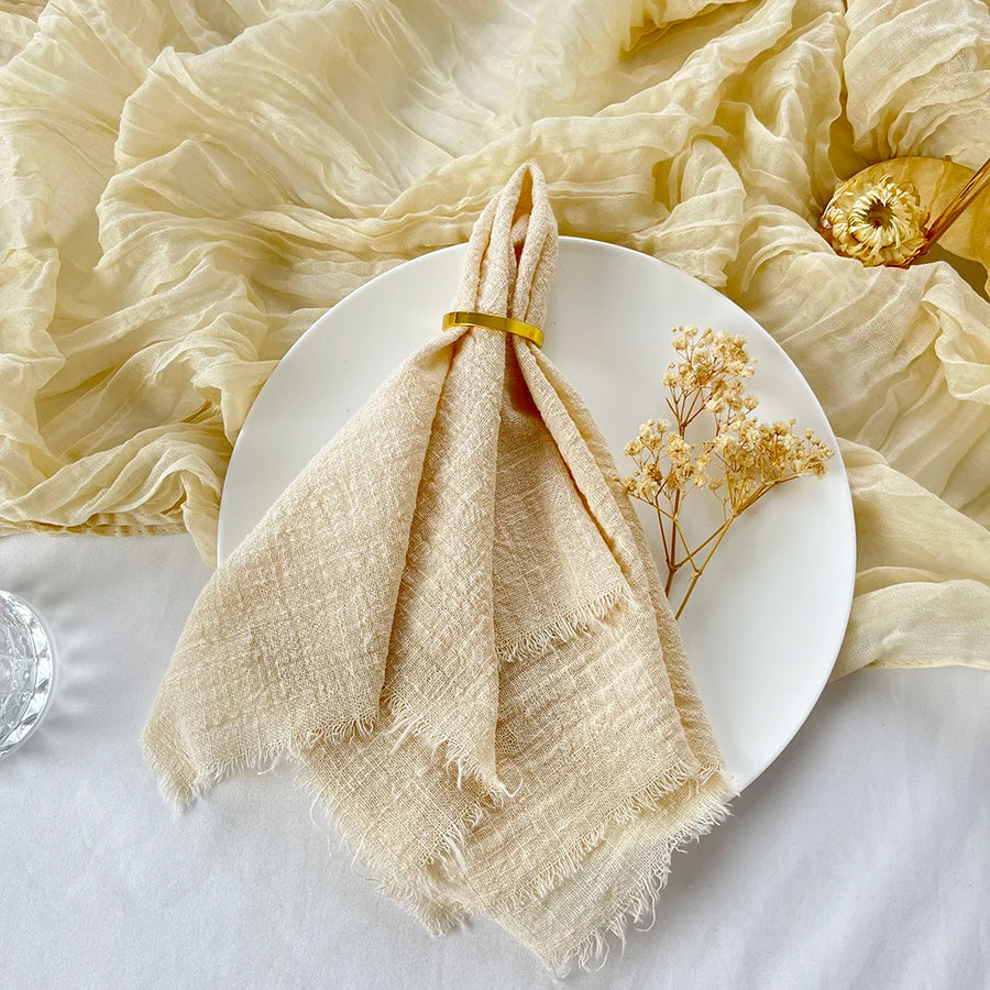 Reusable Cotton Wedding Napkins for Rustic Table Decor - Smarsty