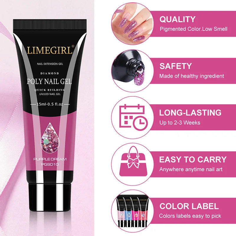 15ml Nail Gel Kit for Quick Extensions and Art - Smarsty