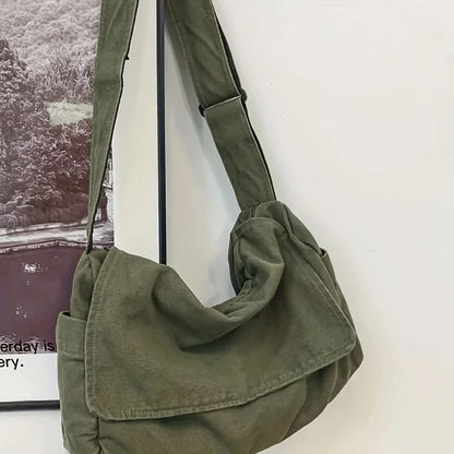 Women's Durable Canvas Messenger Bag Crossbody for Everyday - Smarsty