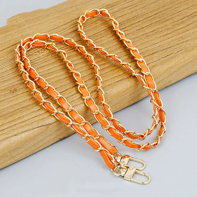 PU Leather Metal Chain Accessories Crossbody Shoulder Portable Wrist Bag Chain Strap Replacement Luggage Accessories Versatile - Smarsty