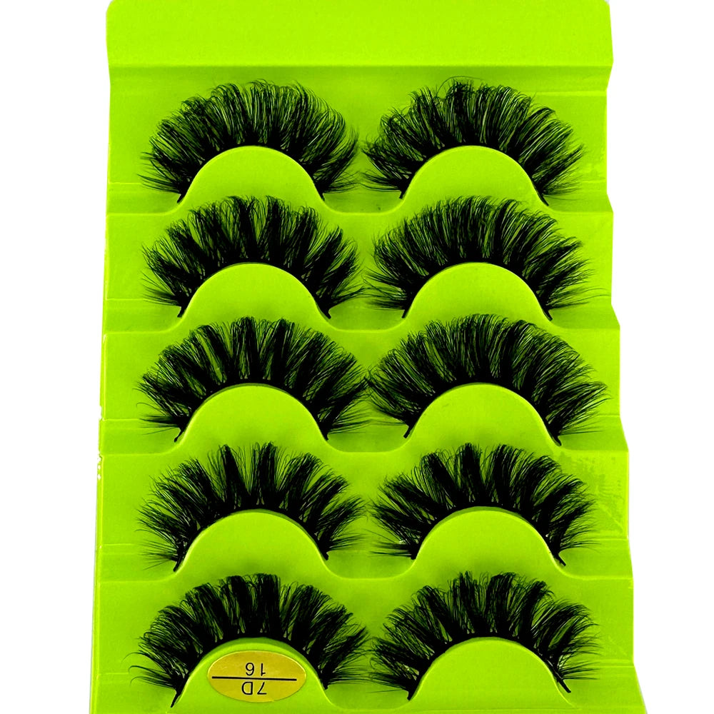 3D Natural Cat Eye False Eyelashes Fluffy Soft 5 Pairs - Smarsty