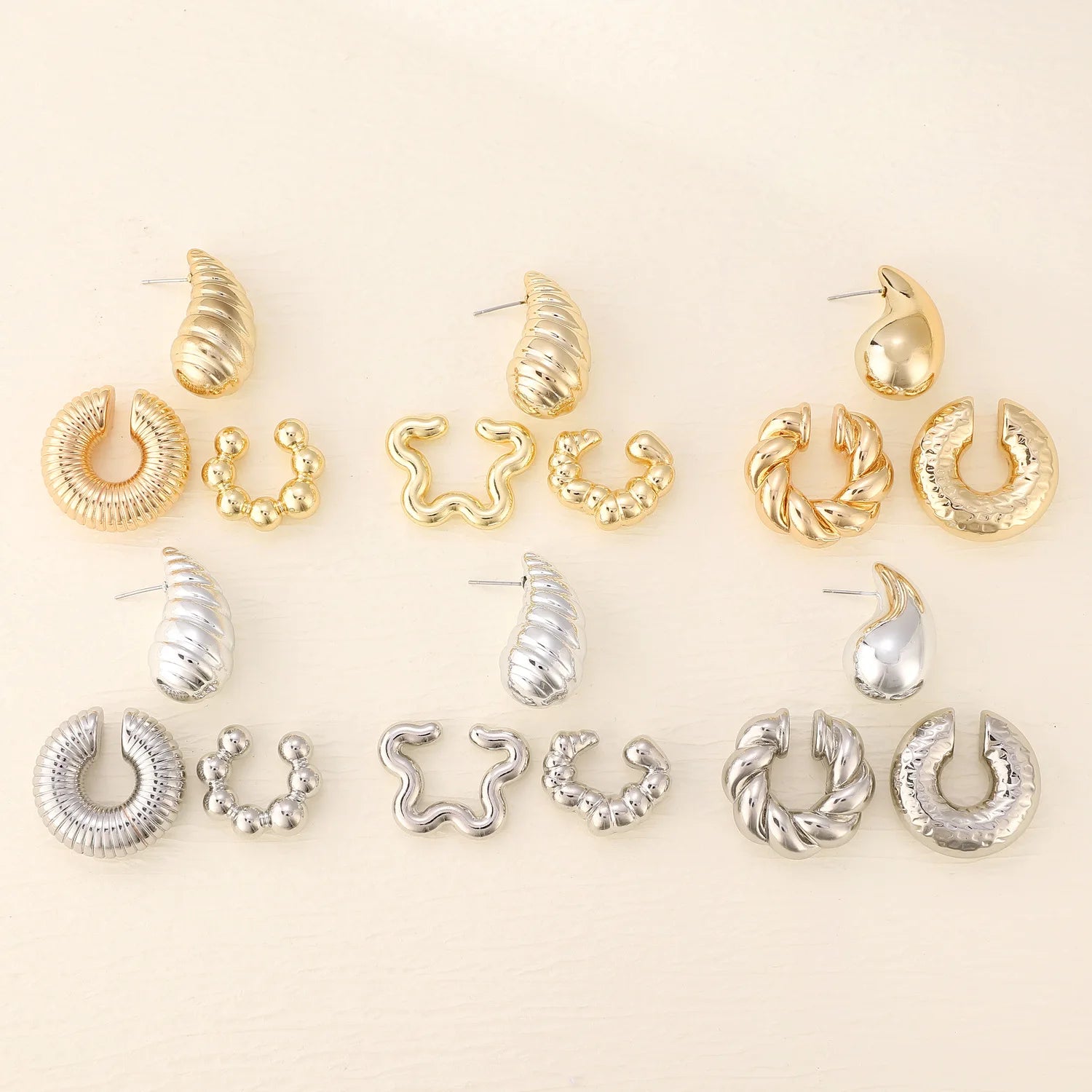 Trendy Vintage Geometric Clip Earrings for No Piercing Style - Smarsty