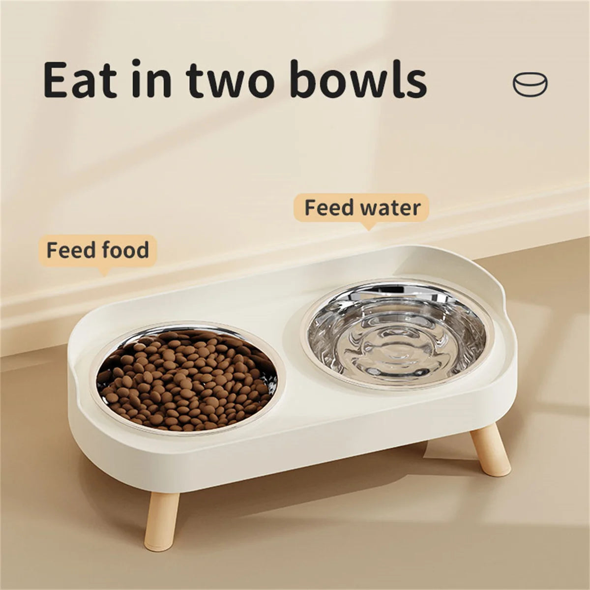 Colorful Double Bowl for Dogs and Cats with Large Capacity - Smarsty