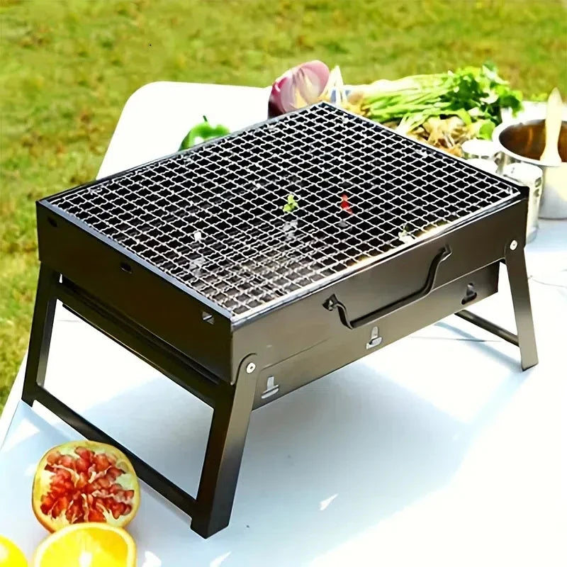 Portable Stainless Steel BBQ Grill Kit for Outdoor Cooking - Smarsty