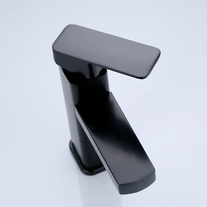 Black Chrome Bathroom Faucet with Hot and Cold Mixer - Smarsty