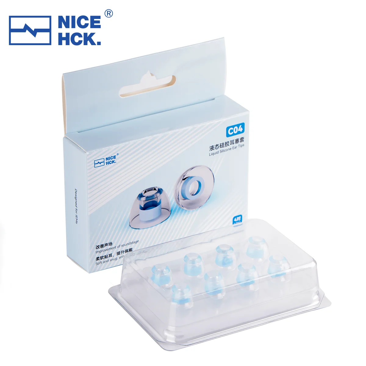 NICEHCK C04 Silicone Eartips for Enhanced Noise Isolation - Smarsty