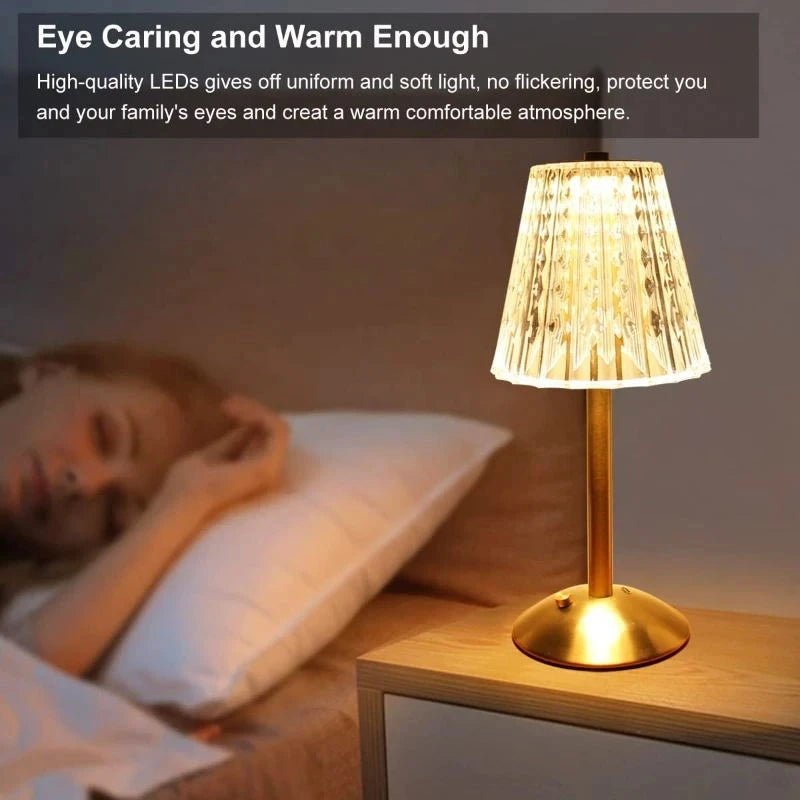 Rechargeable Wireless Table Lamp for Bedroom Decor - Smarsty