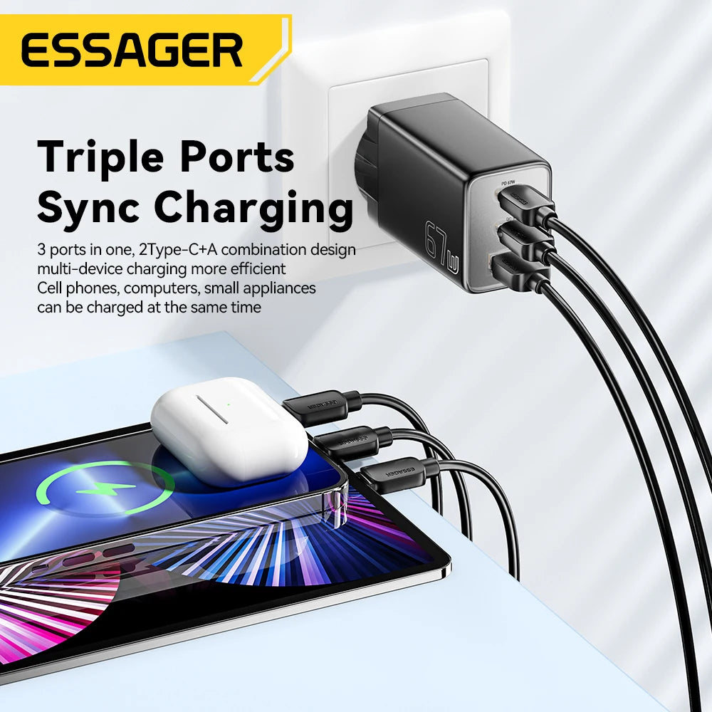 GaN USB C Charger 67W 45W Fast Charging For iPhone - Smarsty