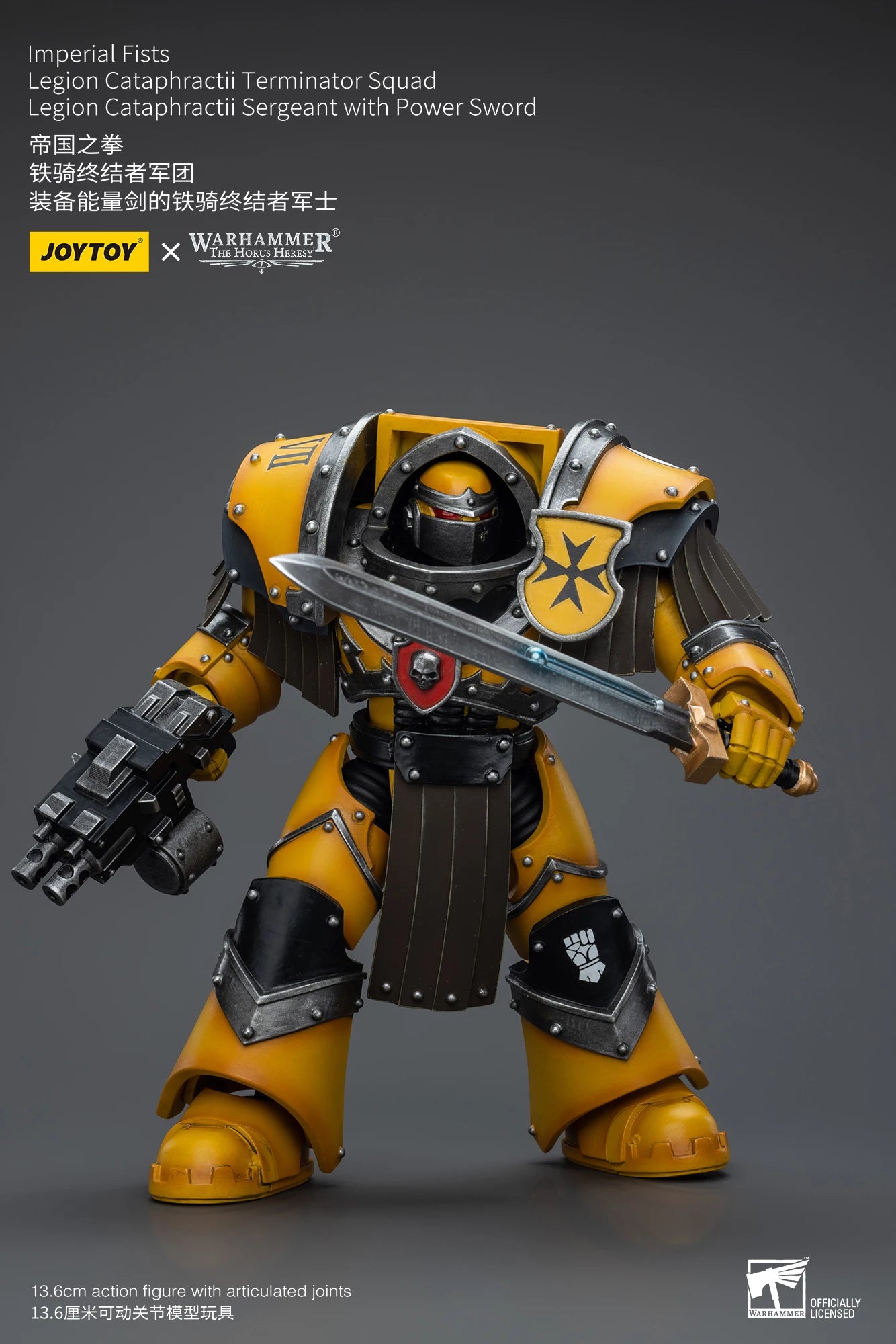 JOYTOY Warhammer 40k 1/18 Action Figures Anime 13.6cm Imperial Fists Legion Cataphractii Terminator Squad Collection Model Toys