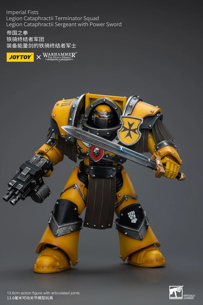 JOYTOY Warhammer 40k 1/18 Action Figures Anime 13.6cm Imperial Fists Legion Cataphractii Terminator Squad Collection Model Toys