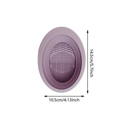 Portable Makeup Brush Cleaning Bowl with Silica Gel - Smarsty