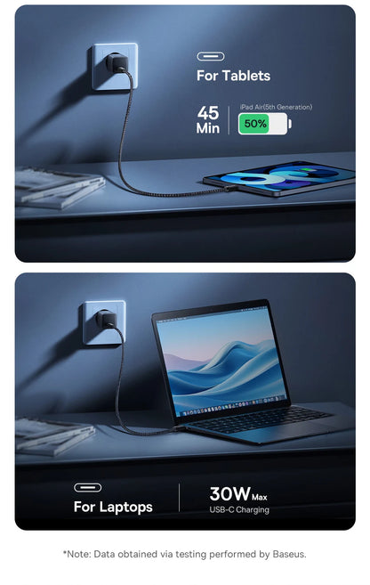 GaN USB C Charger 30W Fast PD PPS CompatibleWith IPhone - Smarsty