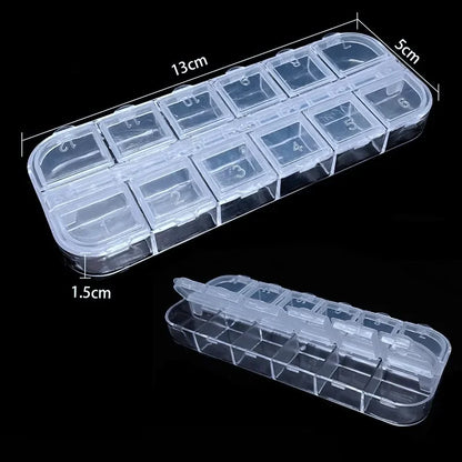 Transparent Plastic Jewelry Storage Box with Adjustable Compartments - Smarsty