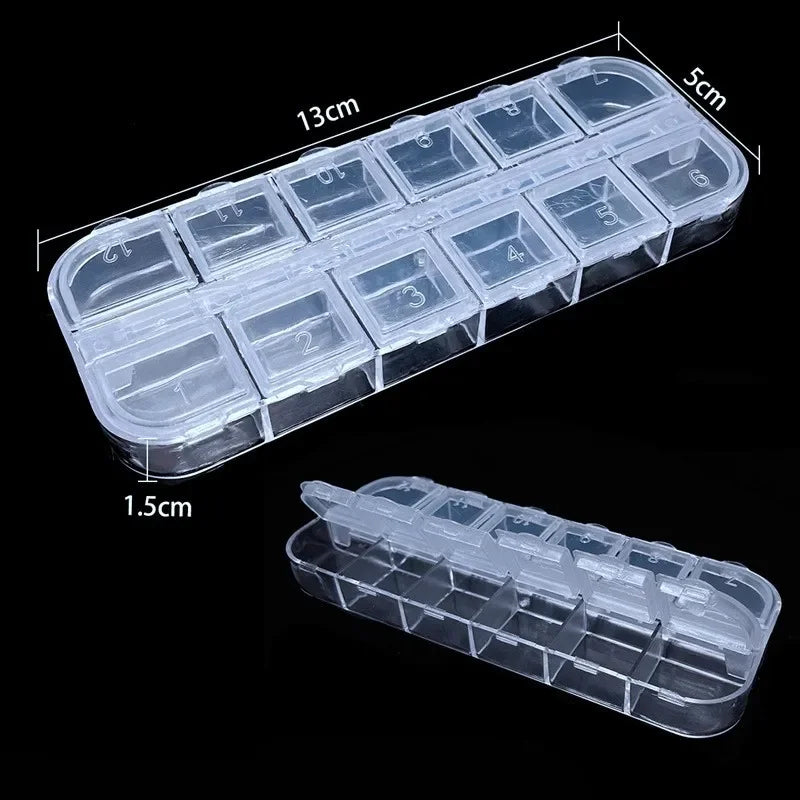 Transparent Plastic Jewelry Storage Box with Adjustable Compartments - Smarsty