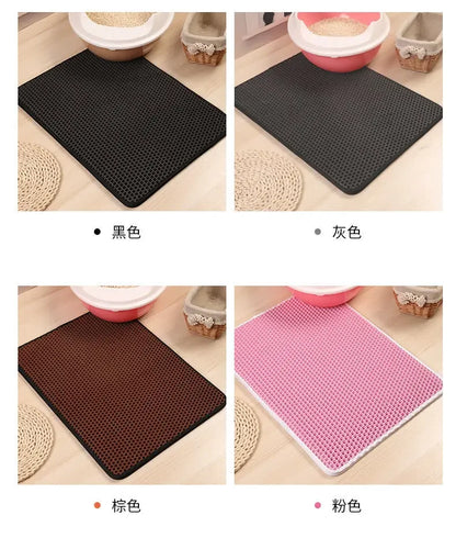 Double Layer Waterproof Cat Litter Mat for Easy Cleanup - Smarsty