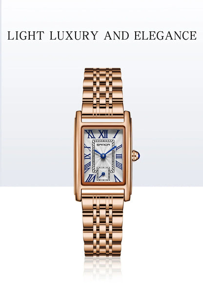 SANDA 1116 Women's Luxury Quartz Watch with Leather Strap - Smarsty