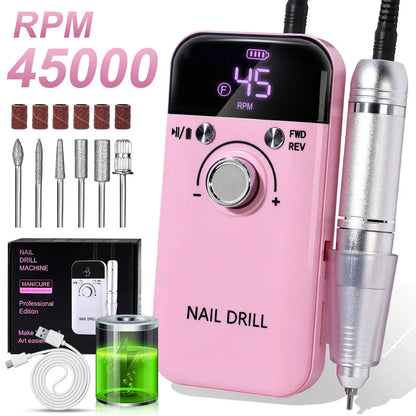 Professional 45000RPM Electric Nail Drill for Manicure - Smarsty