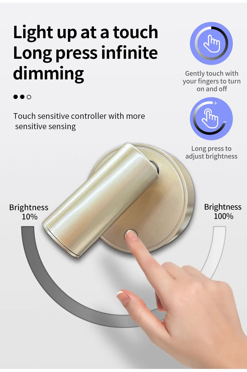 Wireless USB Rechargeable LED Magnetic Wall Light - Smarsty