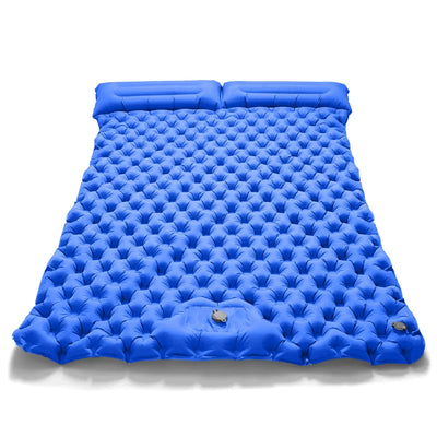 Outdoor Camping Double Inflatable Mattress Extra Wide Sleeping Pad Ultralight Folding Bed Sleeping Mat Car Travel Mat by Smarsty