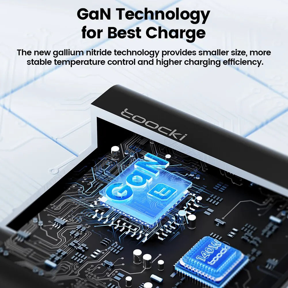 GaN USB Charger Desktop 100W 5in1 With LED Display Pro - Smarsty