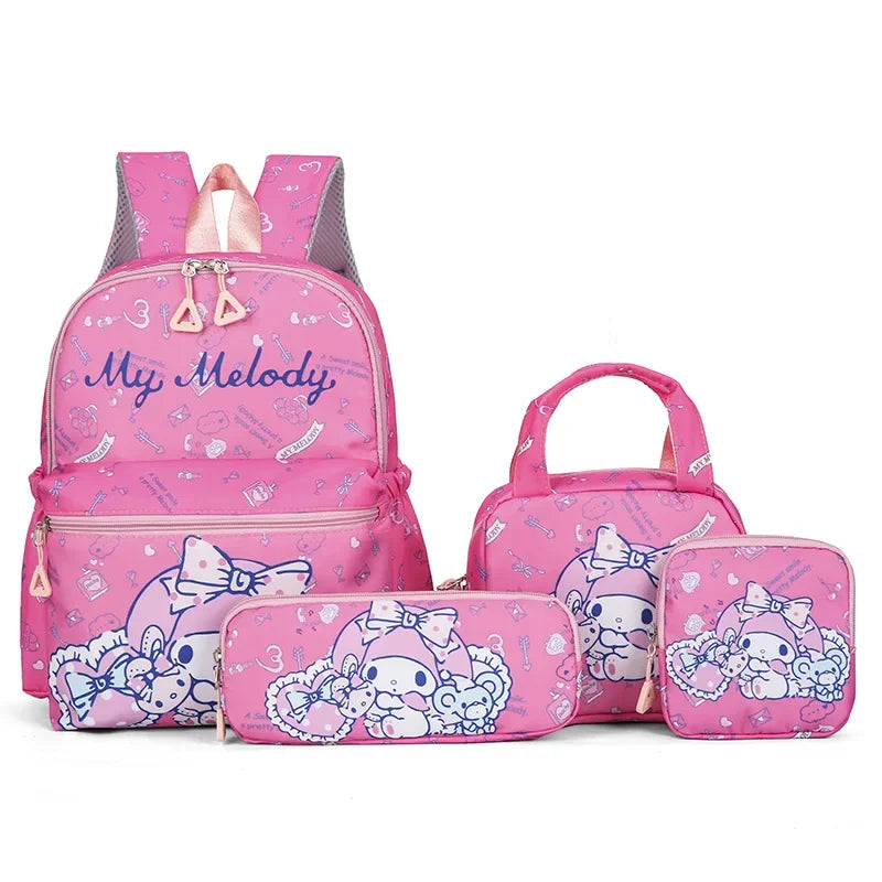 Cute Cartoon Kids Backpack Set With Pencil Case And Wallet - Smarsty