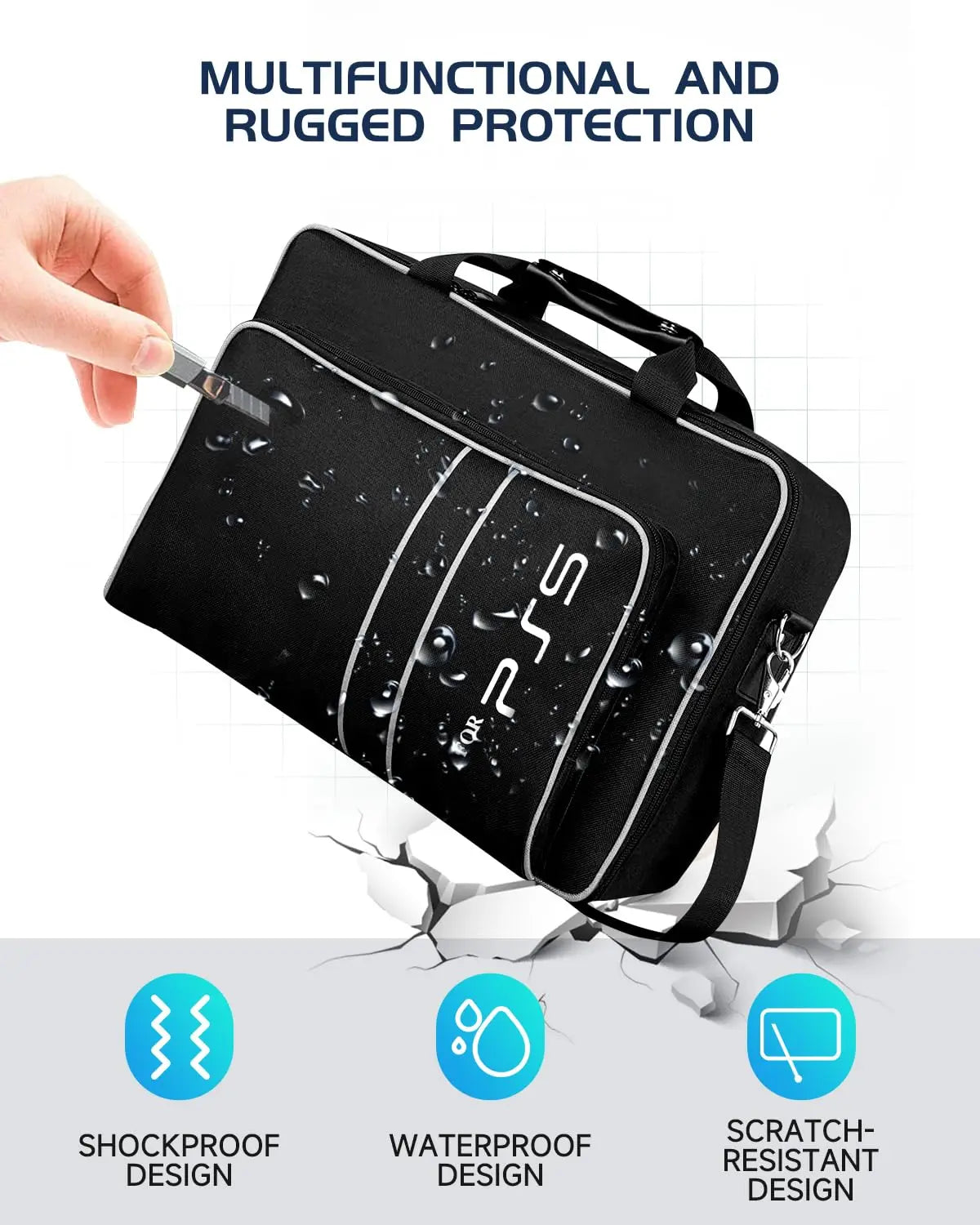PS5 Travel Case with Efficient Storage and Protection - Smarsty
