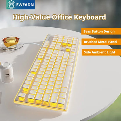 Silent All Metal 104 Key Keyboard For Office And Gaming