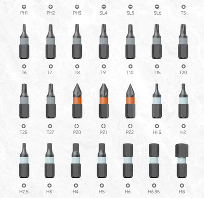 VMAN 40-in-1 Multi-Function Ratchet Screwdriver Kit with Magnetic Bits – Mini Repair Tool Set for PC, iPhone & Home Use