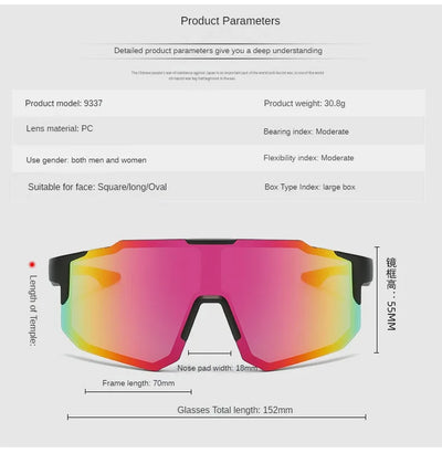 Cycling Sunglasses Sports Cycling Glasses Bike Eyewear MTB Dark Glasses Outdoor Bicycle Goggles for Men Women Sunglasses UV400 by Smarsty